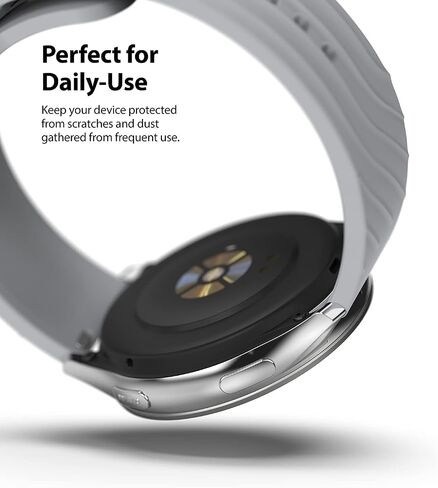 Ringke Bezel Styling Compatible with OnePlus Watch Adhesive Frame Ring Cover Anti Scratch [Stainless Steel] Protection for OnePlus Watch 46mm - Silver [46-01] in Saudi Arabia