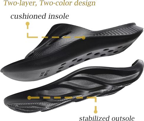 شرائح VIYEAR النسائية للرجال مع دعم قوس مريح لالتهاب اللفافة الأخمصية، صنادل رياضية سميكة لتقويم العظام للجنسين تقلل الضغط على القدمين in Kuwait