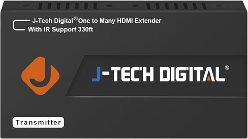 موسع HDMI الرقمي من J-Tech عبر كابل إيثرنت Cat5e/6 واحد مع الأشعة تحت الحمراء حتى 330 قدم 100 متر يدعم 1080P HDCP اتصال واحد إلى العديد (جهاز الاستقبال + جهاز الإرسال) in Kuwait