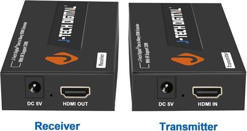 موسع HDMI الرقمي من J-Tech عبر كابل إيثرنت Cat5e/6 واحد مع الأشعة تحت الحمراء حتى 330 قدم 100 متر يدعم 1080P HDCP اتصال واحد إلى العديد (جهاز الاستقبال + جهاز الإرسال) in Kuwait