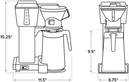 ماكينة تحضير القهوة تكنيفورم موكاماستر 79112 KBT، 40 أونصة، فضي مصقول in Kuwait