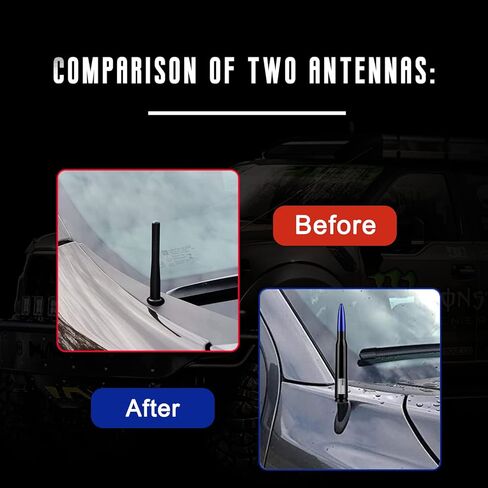 American Flag Car Truck Antenna with Valve Stem Caps, Universal Antenna Mast for GM Chevy Silverado 1500 2500 3500 HD Avalanche Ford F150 F250 F350 Denali Heavy Duty Pickup Trucks Accessories (Blue) in Kuwait