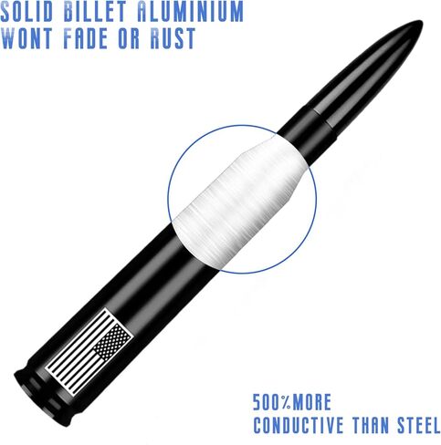 American Flag Car Truck Antenna with Valve Stem Caps, Universal Antenna Mast for GM Chevy Silverado 1500 2500 3500 HD Avalanche Ford F150 F250 F350 Denali Heavy Duty Pickup Trucks Accessories (Blue) in Kuwait