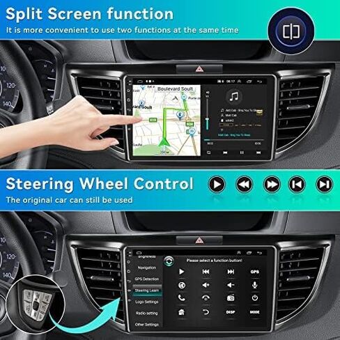 UNITOPSCI 4G+64G 8 Core Android 13 Car Stereo for Honda CRV 2012-2016 Radio Wireless CarPlay Android Auto GPS 9" Touchscreen Bluetooth 5.0 Mirror Link DSP WiFi FM/RDS SWC + Backup Camera Mic in Saudi Arabia