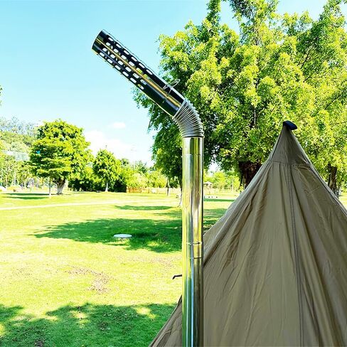 Stove Pipe Set for Camping 4 Stove Pipe 2.36"x14.2" with 45 Degree and 90 Degree Elbow Pipe TAISOCA Tent Stove Pipe for Vent Smoke in Kuwait