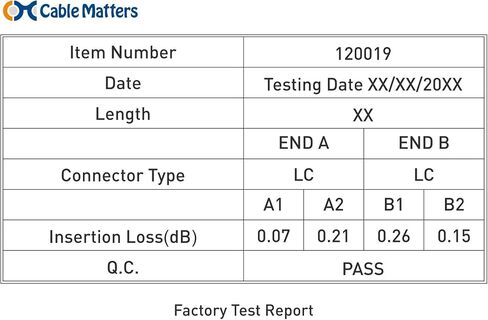 Cable Matters 40Gb 100Gb OFNP Plenum Rated Multimode Duplex 50/125 OM5 Fiber Cable (Fiber Optic Cable, LC to LC Fiber Patch Cable) 2m in Saudi Arabia
