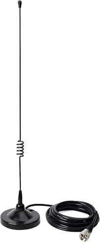 TWAYRDIO 144/430MHz 19.3 inches Mobile Antenna for Dual Band 2Meter/70cm Mobile Radio - VHF UHF Car Transceiver Antennas Full Kit with Magnet Mount and 13ft RG58 Coaxial Cable PL259 Plug in Saudi Arabia