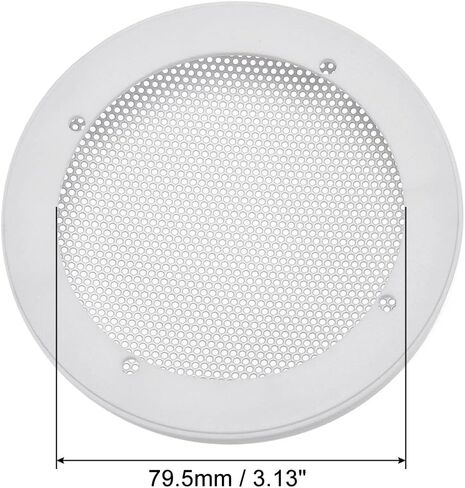 uxcell Speaker Grill Cover 3 Inch 106.5mm Mesh Decorative Circle Subwoofer Guard Protector White 2pcs in Saudi Arabia