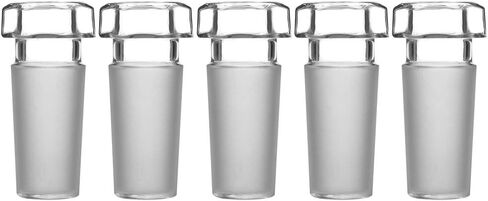 stonylab Glass Hex Head Hollow Glass Stopper, Hexagonal Head Glass Hollow Stopper for 19/22 Outer Joint Glass with Closed Bottom (5 Packs) in Saudi Arabia