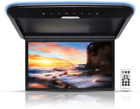 شاشة عالية الوضوح مقاس 14 بوصة MP5 مثبتة على السقف تدعم إدخال وإخراج الفيديو HDMI/TF/USB/AV1/AV2، بالإضافة إلى تحويل FM in Kuwait