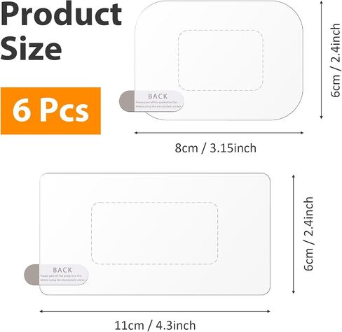 6Pcs Windshield Dashcam Stickers Adhesive Dashcam Windshield Sticker Sturdy Electrostatic Stickers Easily Prevent Scratching & Falling for Dash Cam Sticker Shield for Mounting Phone Projection Screen in Saudi Arabia