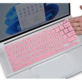 Keyboard Cover Skin for HP Chromebook X360 14" 14C-CC/CA 14ct-cc000 14c-cc0013dx /cc0047nr/cc0010ca 14c-ca0053dx /ca0030ca, HP Chromebook 14b 14b-na0010nr 14b-na0010wm Keyboard Protector, Pink