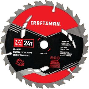 الحرفي 7-1/4 بوصة 24T كربيد شفرة منشار دائري للتأطير (CMAS372524)