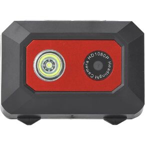 Mini Action Camera, 1080p HD F18 Head Mounted Night Vision Camera Outdoor LED Headlamp Wearable Body Camera with Elastic Headband Support 32gb for Outdoor Sport,Traveling