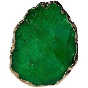Natural Stone phone Grip - Druzy Crystal phone holder - Gemstone accessory for phone, tablet, kindle (White)