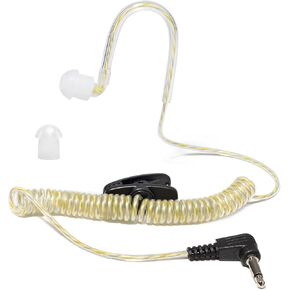 3.5mm Surveillance Balanced Armature Earpiece, Listen Only Headset for Walkie-talkies Ham Transceiver, Radio Speaker Mic Jacks Accessories(Pack of 2)