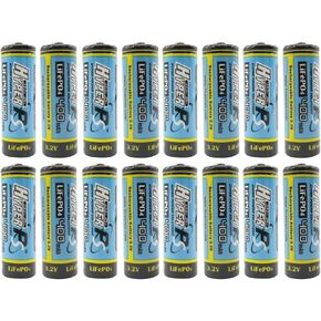 (20-Pack) 3.2V LiFePo4 14430 (14 x 43mm) 400mAh Rechargeable Battery for Solar Panel Light, Tooth Brush, Shaver, Flashlight in Saudi Arabia