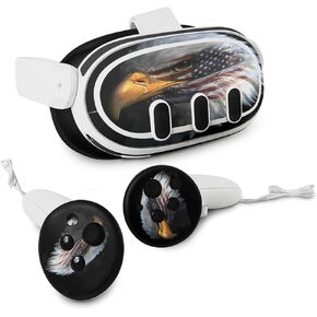 MightySkins Skin Compatible with Meta Quest 3 - Eagle Eye | Protective, Durable, and Unique Vinyl Decal wrap Cover | Easy to Apply & Change Styles | Made in The USA