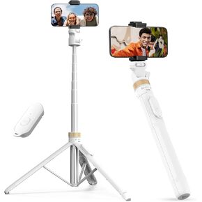 Sensyne 72" Phone Tripod, Extendable Tripod for iPhone & Selfie Stick with Detachable Phone Holder & Wireless Remote, iPhone Tripod Compatible with All Cell Phones, Camera