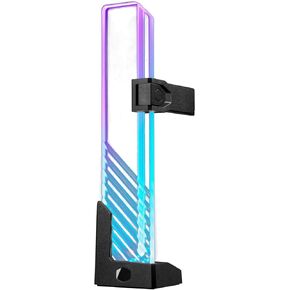 Cooler Master Atlas ARGB GPU Support Bracket, Aluminum Magnets Stand, Infinity Mirror Design, ARGB Tempered Glass, Dual-Axis Mode Vertical | Horizontal. (MCA-U000R-AGSBTG-00)