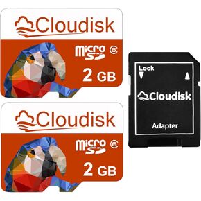 Pack of 2 Parrot-Prime Micro SD Card 2GB Flash Memory Card C6 with SD Adapter (2GB)