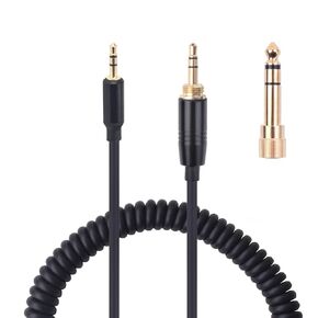 QC45 Replacement Cable Cord for Bose QuietComfort QC35 QC35ii QC25 On-Ear 2 OE2 OE2i Soundlink SoundTrue Headphone Coiled Audio with 6.35mm Adapter Works on Xbox One/ PS4/ PS5/ guitar(14Ft)