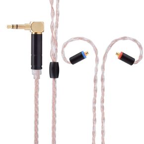 8 Core MMCX Cable, Upgrade Silver Plated Audio Cable, MMCX Interface Replacement Cable Compatible with Shure SE215 SE315 SE846 SE535 SE425 LZ A4 A5 UE900 Earphones-4ft