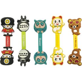 Allydrew Cartoon Animal Cable Tie Cord Organizer Earphone Wrap (Set of 5)