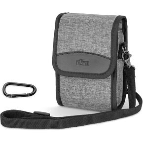 KIWIFOTOS Camera Bag with Strap, Camera Carrying Case for Fujifilm Fuji X100VI X100V X100F Sony A6700 A6600 A6000 A6100 Ricoh GR III Canon EOS M5+EF Compact Camera Bags Gray