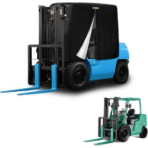 Forklift Cover Waterproof All Weather for Forklifts Up to 8000Lb, 210T Sun Rain Snow UV Protection Full Forklift Cover with Zipper Door & Soft Cotton Lined-(104.3"L*49.2"W"*80.3"H)