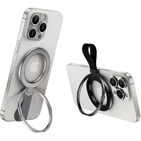 Magnetic Phone Grip Holder for MagSafe Ring Stand Holder Kickstand Compatible for MagSafe iPhone 16 Accessories for iPhone 16 Pro Max Plus iPhone 15/14/13/12&Samsung Galaxy&Google, Magsafe Pop Socket