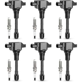 UF596 Ignition Coil & 93501 Double Iridium Spark Plug Compatible with Toyota Corolla Matrix Prius Prius V C-HR/Lexus CT200h /Scion xD iM/Pontiac Vibe 1.8L L4 Replaces #UF619 C1714 GN10341 9091902252