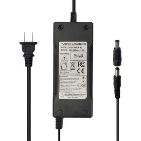 Abakoo 29.4V 4A Power Supply Charger Adapter for Lithium Li-ion Battery Pack with DC 5.5 x 2.1mm/5.5 x 2.5mm Plug