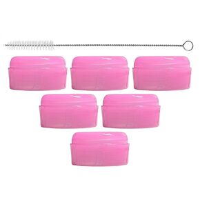 Replacement Baby Bottle Nipple Ring Collars for Dr. Brown's Narrow Bottles 4oz & 8oz | Unique Design 1 Count(Pack of 6) BPA Free | Compatible with Plastic & Glass Bottles | Mess-Free No Leak or Spills
