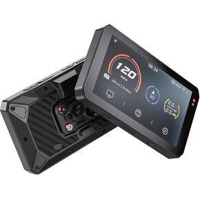 AIO-5 Lite Motorcycle Carplay Android Auto GPS Navigation System, BSD, STARVIS HDR 5" LCD, 60FPS,5G Wi-Fi BT, IP67 Waterproof, Support Siri Google Assistant, 24H Parking Mode, Dedicated App