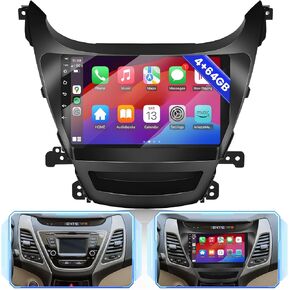 Hikity for Hyundai Elantra 2014 2015 2016 Android Car Stereo Radio with Wireless Carplay Android Auto, 2+64G 9 Inch Touchscreen Radio WiFi GPS Navigation Bluetooth FM RDS EQ Mirror Link