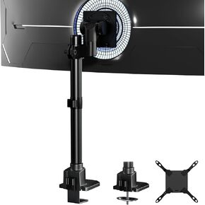 Monitor-Arm Ultrawide Heavy Duty 27-57'' - Aluminum Single Monitor Mount Holds up to 59.4lbs, Adjustable Desk Mount Stand, VESA75/100/200mm, Black