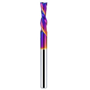 Downcut Spiral Router Bit 1/4 Inch Cutting Diameter 1 Inch Cutting Length and 3 Inch Overall Length, CNC Router Bits End Mill for Wood Cutting, Slot Mortise, Engraving