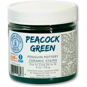 فخار البطريق - بقع سوداء - 6 أونصة - ملون للطين، والزجاج، وزلة الطين in Kuwait