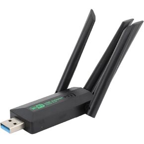 USB Adapter, 1200Mbps USB 3.0 Network Dongle with High Gain 4 Antennas, Dual Band Network Adapter for Desktop Computer Laptop