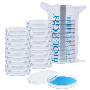 CryoKING 10 Pack 60 x 15 mm Plastic Petri Dishes with Lids, Deep Clean, Sterile Petri Plates, Sterile Petri Dish for Plants, School Science Project, Lab Experiment, Biology, Microbiology Studies