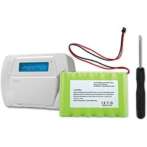 Replacement Battery+Tool for ADT DSC IMPASSA 9057 SCW9055 SCW9057 BH7236-SS 17000145 17000152 Wireless Home Security System Alarm Control Panel DSC 6PH-H-4/3A3600-S-D22, Fix Low Battery Power Issue