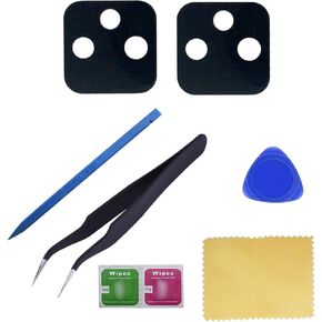 Ubrokeifixit for Google Pixel 5a 5G 6.34" Rear Back Camera Glass Lens Cover Replacement for Google Pixel 5a 5G 6.34" G1F8F,G4S1M,Tool Kit(NOT for Pixel 5 6.0")-(2 Pcs/Black/Pixel 5a)