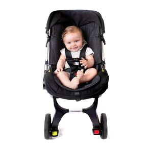 Baby Car Seat Liner Protector for Doona Carseat Stroller Comfortable Washable Denim Fabric Padded for Babies Girl and Boy (Black)
