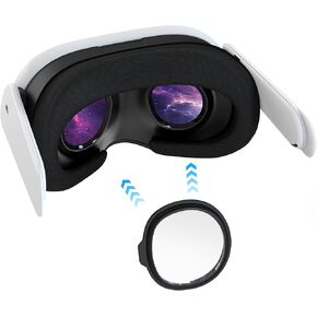 VR Myopia Glasses Lenses for Quest 3, Maxonar Lenses Insert Compatible with Meta Quest 3, Easy-to-Install SPH:-2.75 (One Lens)