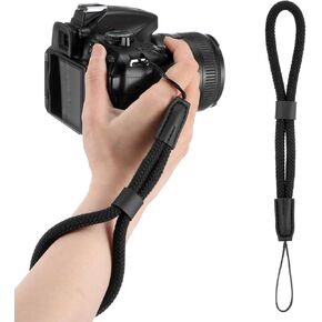 Adjustable Camera Wrist Strap, Black Hand Strap Lanyard, Soft Nylon Wristlet Straps Rope Camera Hand Strap for Camera Phone Case Keys Keychain USB Flash Drive Flashlight Glove Leash