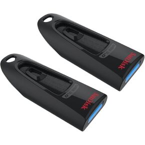 Sandisk Ultra USB Flash Drive, 128 GB, Speed Upto 130MB/s Read, Black- 2PACK