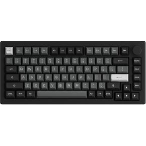 Akko 5075B Plus Mechanical Keyboard 75% RGB Hot-swappable Gaming Keyboard with Knob, Shine-Through Black Keyboard with PBT Double Shot ASA Profile Keycaps V3 Cream Yellow Pro