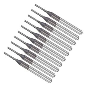 End Mill CNC Router Bits, 1/8" Shank 9.5mm Cutting 2mm Dia, Diamond Film Tungsten Carbide Milling Cutter Left Hand - (Applications: for CNC Drilling Engraving), 2-Pieces