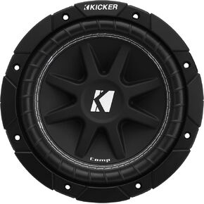 KICKER 43C84 Comp 8"(20cm) Subwoofer, SVC 4-ohm, 100 Watts RMS, 200 Watts Peak, Forced-Air Cooling, Increased Power Handling, Car, Truck, SUV, UTV…